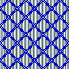 Fototapeta premium metal pattern on a blue background. 