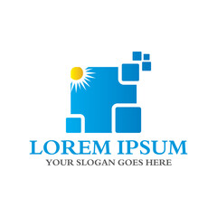 Fototapeta premium solar panel logo , environment logo