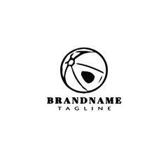 ball cartoon logo icon design vector cute