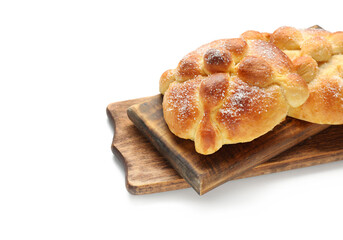 Bread of the dead on white background. Celebration of Mexico's Day of the Dead (El Dia de Muertos)