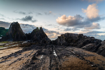 Flysch in basque country coast