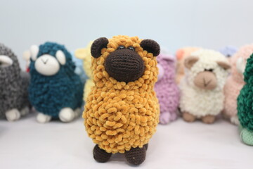 wool embroidered colorful model sheep