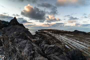Flysch in basque country coast