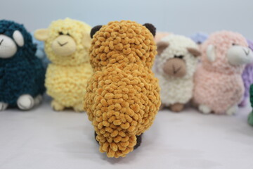 wool embroidered colorful model sheep