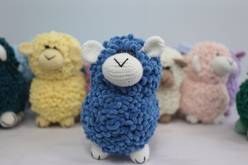 wool embroidered colorful model sheep