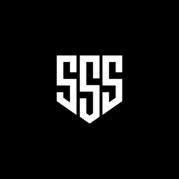 SSS letter logo design on black background. SSS creative initials letter logo concept. SSS letter design. 