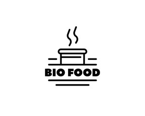 Meals baverage logo line style vector illustration