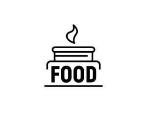 Meals baverage logo line style vector illustration