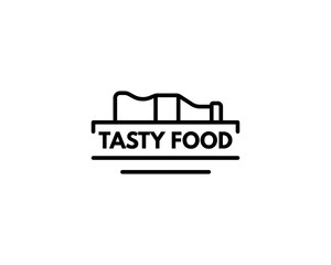 Meals baverage logo line style vector illustration