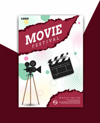 poster movie festival dengan penuh warna