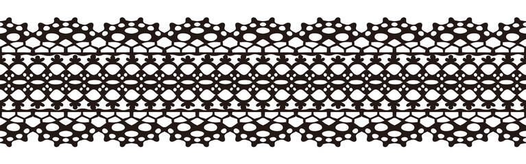 レースリボン。シームレス・ベクター素材。