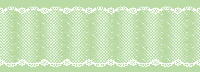 レースリボン。シームレス・ベクター素材。