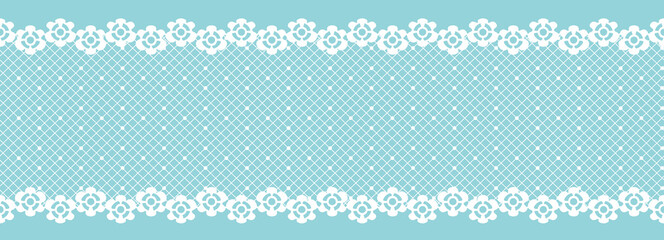 レースリボン。シームレス・ベクター素材。