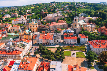 Aerial view of Przemysl city in Poland