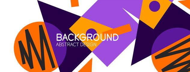 Abstract background with blocks, lines, geometric shapes. Techno or business concept for wallpaper, banner, background, landing page