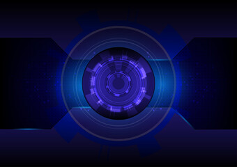 Abstract futuristic technology background. Digital circuit line and curve polygonal connecting concept. Graphic science visualization vector illustrator. 