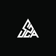 SZA letter logo creative design. SZA unique design