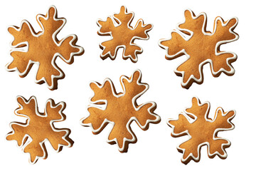 Fototapeta na wymiar Christmas gingerbread isolated on white background