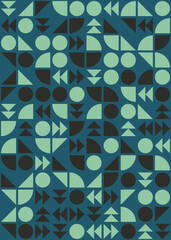 Abstract Geometric Pattern generative computational art illustration