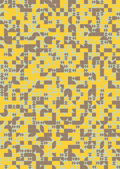 Abstract Geometric Pattern generative computational art illustration