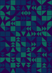 Fototapeta premium Abstract Geometric Pattern generative computational art illustration