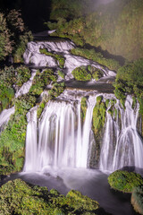 waterfall of marmore by night lower part