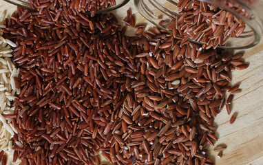 Jasmine Rice, Black Wild Rice, Brown Rice, Himalayan Red, Brown and Arborio White