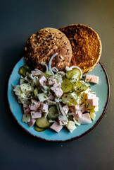 chicken and salad