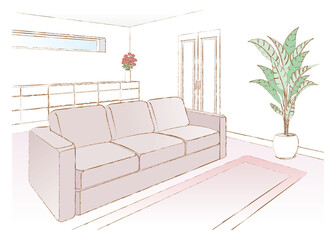 リビングルームのベクターイラスト