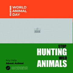 Unique World Animal Day Poster Design