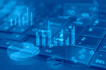 ビジネスコンセプト　ファイナンシャルグラフ