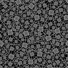 Networking concept, Connect the squres and lines seamless pattern