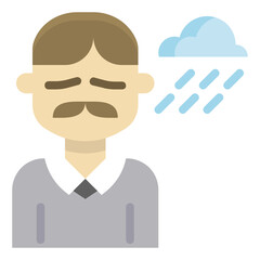 depression flat icon