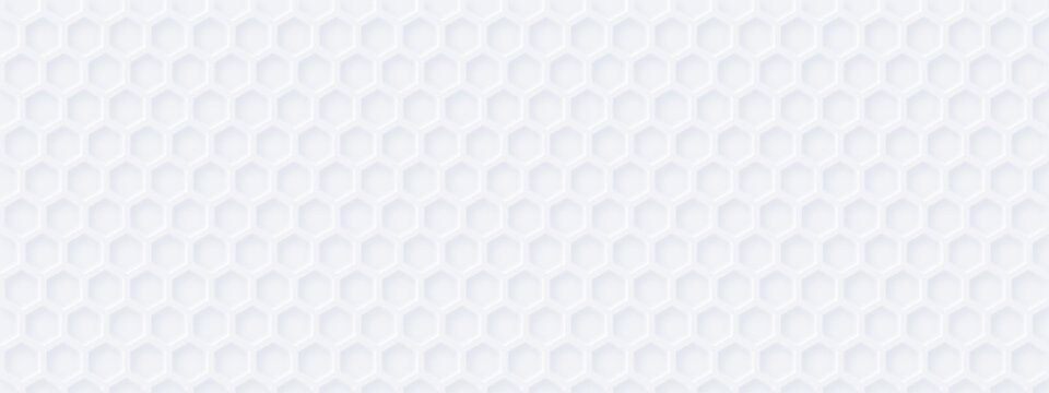 White silver soft hexagonal universal background for business presentation. Abstract light elegant pattern. Minimalist empty striped blank BG. Halftone monochrome hexagon cover. Modern digital minimal