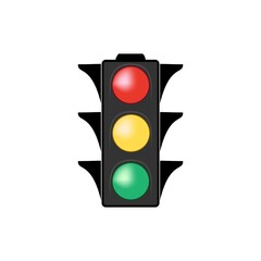Stoplight. Icon traffic light on white background.