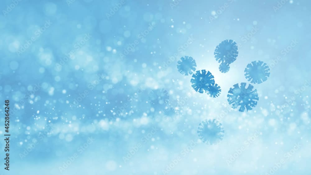Poster abstract 3d motion corona viruses concept copy space animation background.