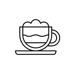 Coffee icon vector. tea illustration sign. hot drink symbol or logo.
