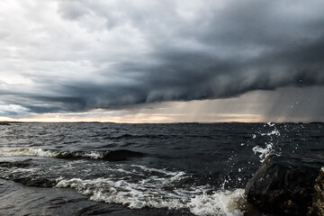storm over the sea