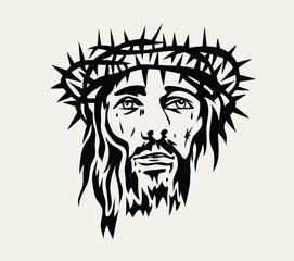 Jesus Face, art vector design	