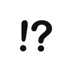 vector image of exclamation mark and question mark