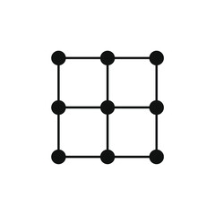 square line with small circles attached