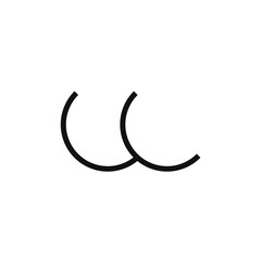 vector of two intertwined half circles