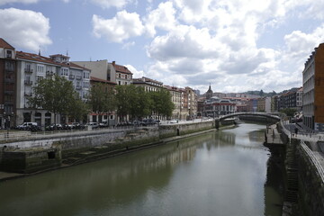 Urban view on the city of Bilbao