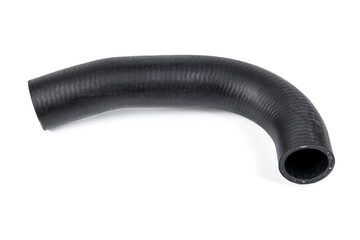 car radiator hose isolated on white background. car engine cooling hose pipe cut out