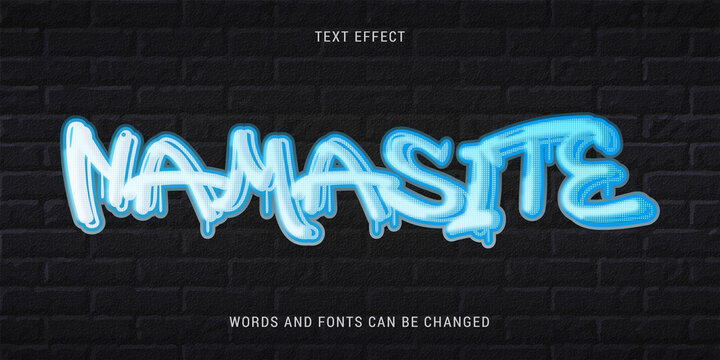 Graffiti Text Effect 100% Editable Vector Image	