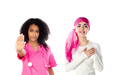 Image symbolizing the fight against breast cancer.