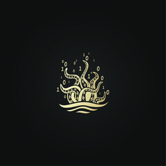 Kraken crypto logo vector