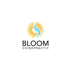 Bloom chiropractic logo vector