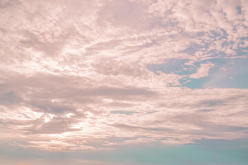 Obraz premium Pink clouds in the sky cute background.