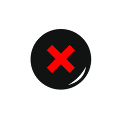 red cross vector inside black circle